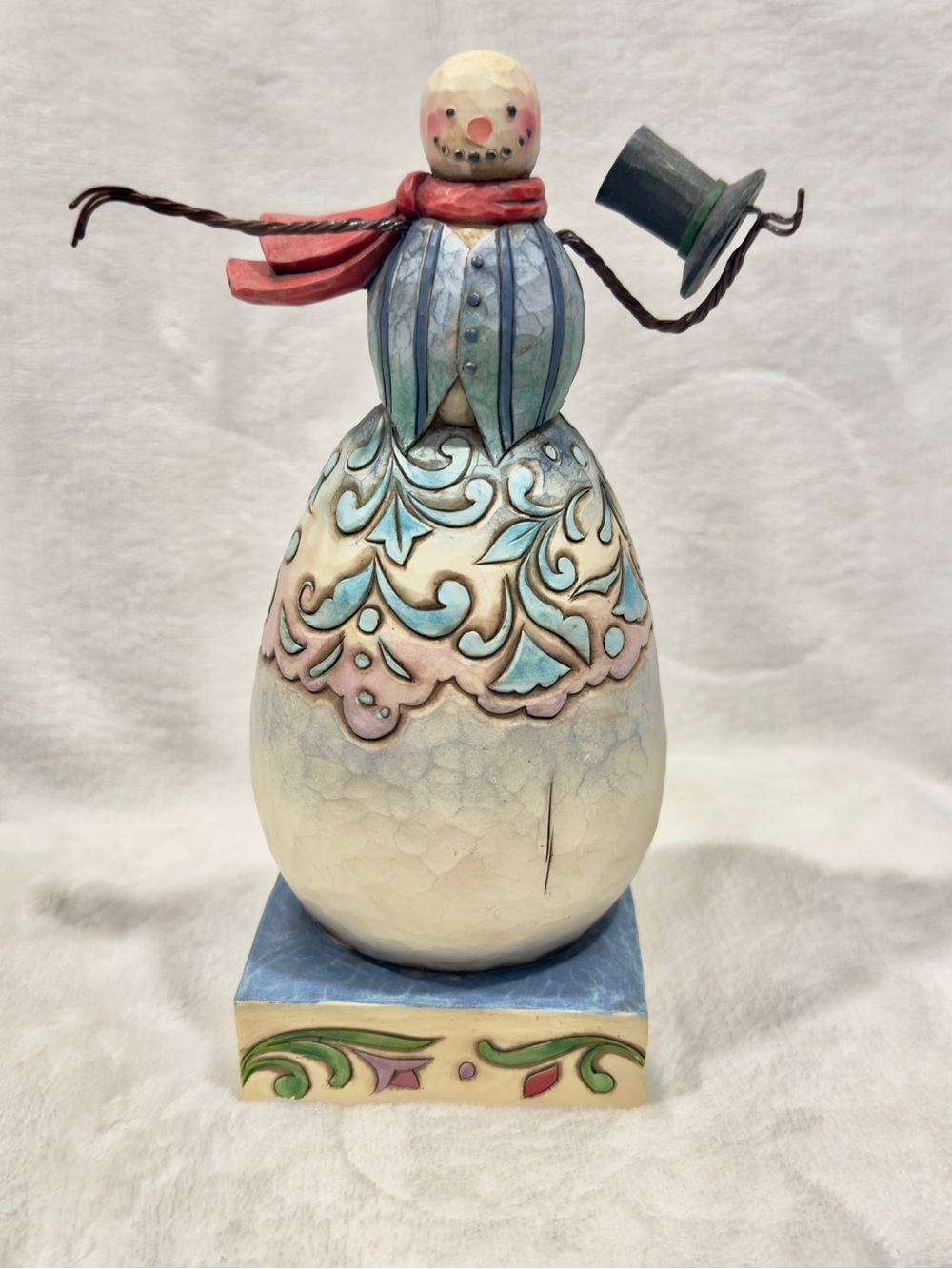 Jim Shore Hand-Painted Hats Off to Winter holiday decor (Egg shaped)